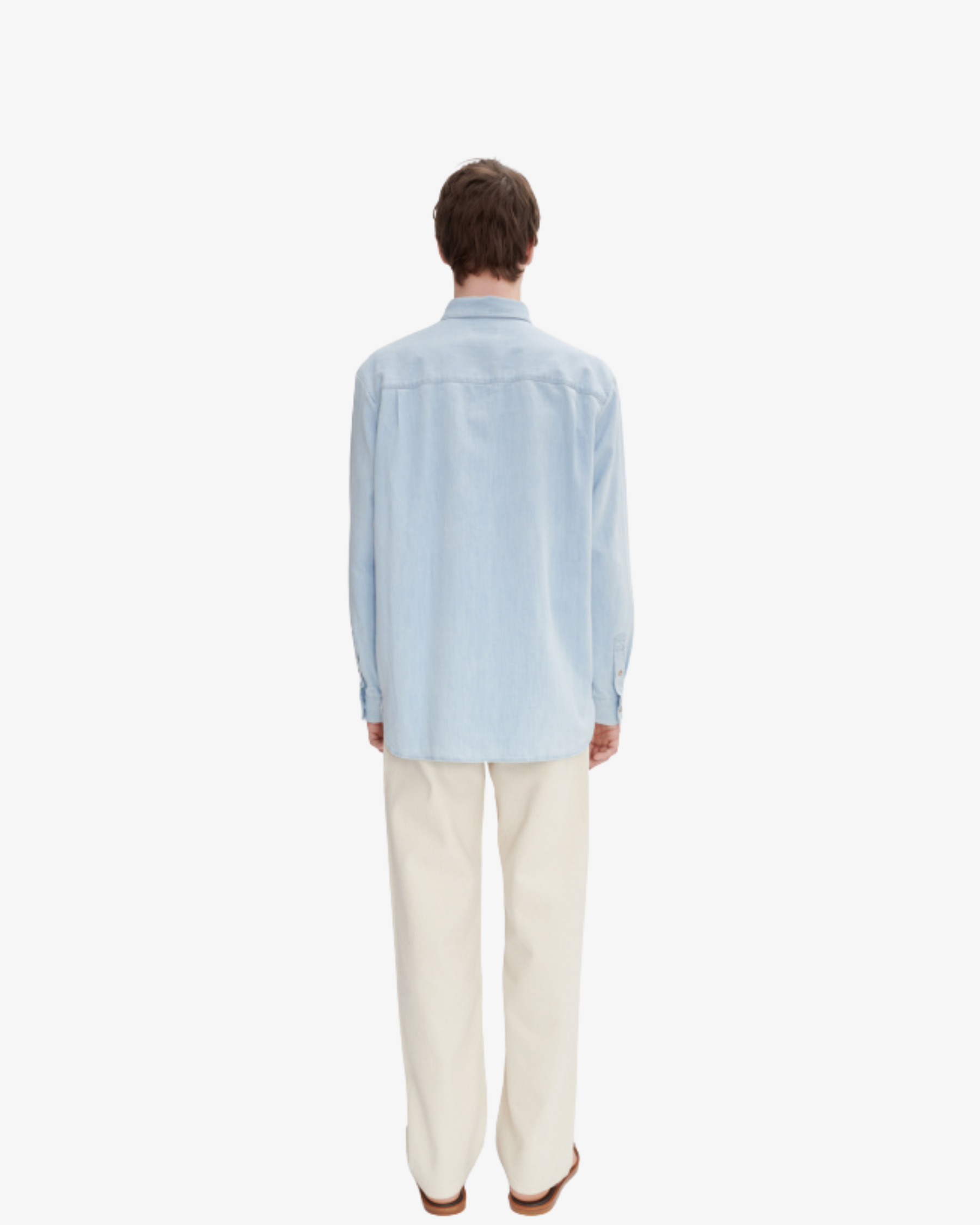 chemise apc mathias denim delavé bleu