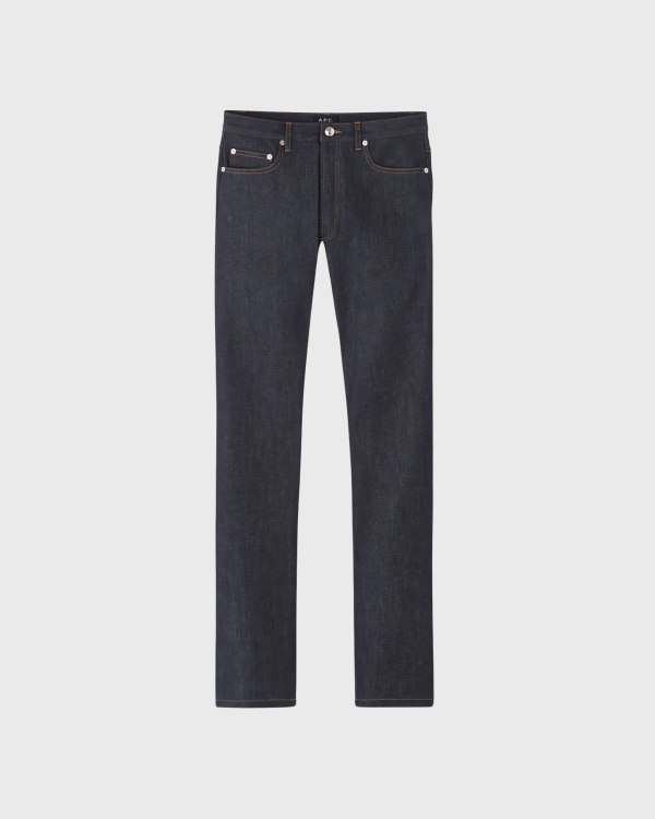 Look minimaliste avec jean A.P.C. New Standard indigo