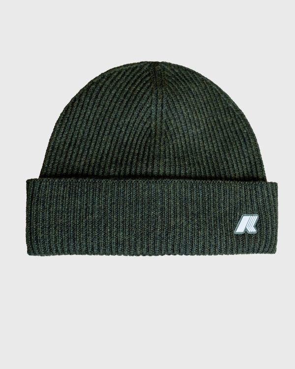 Bonnet en laine vert K‑Way Green Oak unisexe