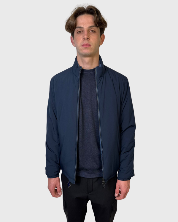 Veste Paul & Shark Typhoon Platinum réversible vue de face côté denim foncé