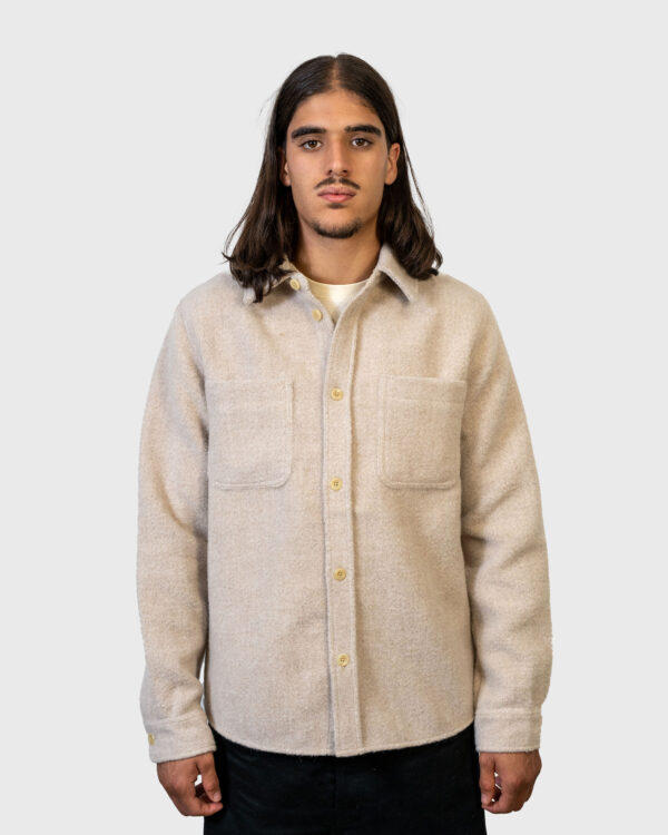 Surchemise Les Deux Lennon Bouclé Overshirt Ivory homme