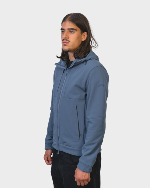 Vue profil Blouson Paul & Shark bleu clair coupe classique