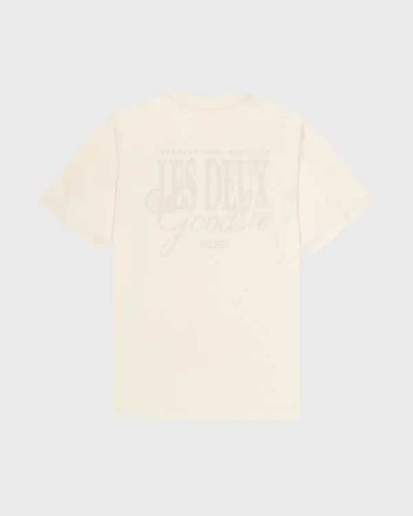 Vue de dos t-shirt Les Deux Ben Goods imprimé graphique contrasté