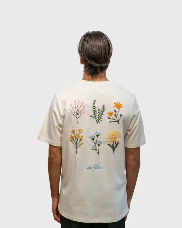 Broderie dos t-shirt Les Deux Wild Flower blanc