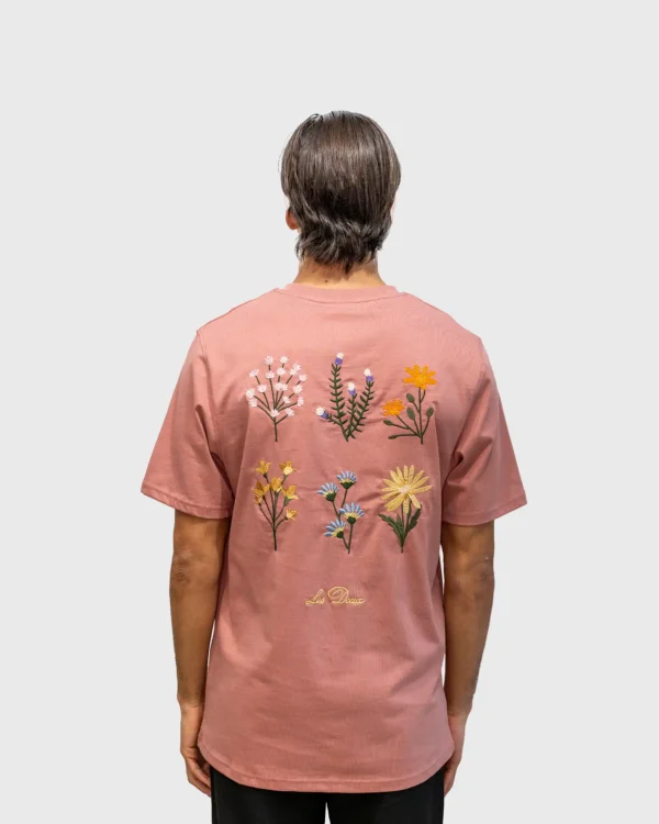 Broderie dos t-shirt Les Deux Wild Flower rose