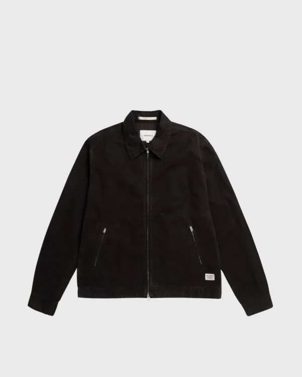 veste norse projects noire coton canvas homme