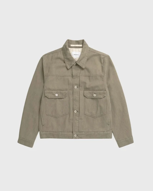 veste norse projects storadal resist dyed vetiver