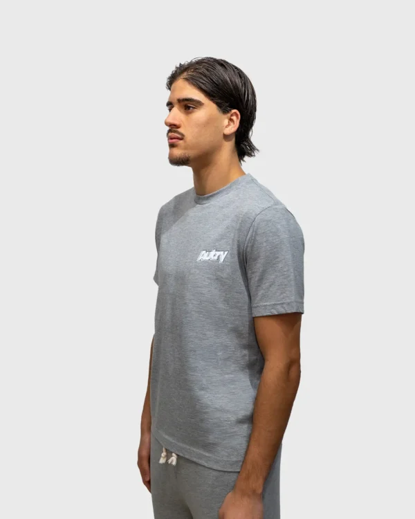 Coupe droite t-shirt Autry gris chiné