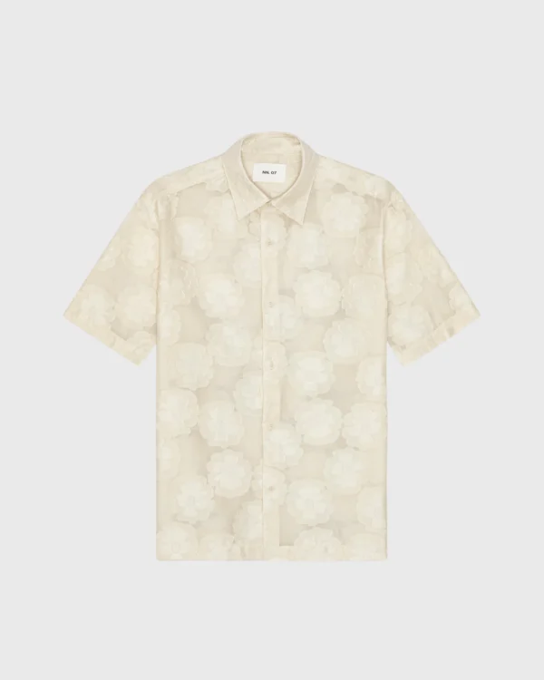 chemise NN07 Freddy blanche homme manches courtes