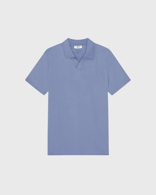polo NN07 Paul Stone Blue homme coton bio