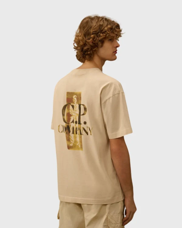 t-shirt C.P. Company 30/1 Jersey Comfort Logo blanc vue de dos